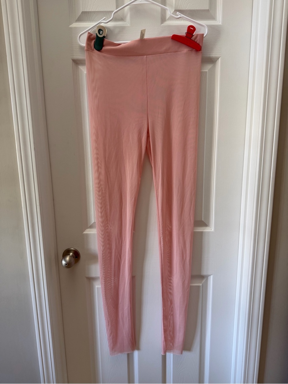 Intimately Free People Blush Pink Sheer Mesh Leggings Size Medium